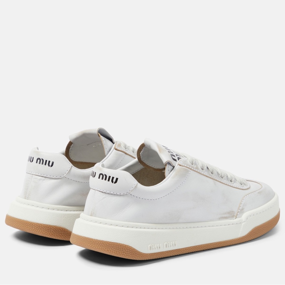 Like New MIU MIU LEATHER SNEAKERS $995 40 - Picture 2 of 9